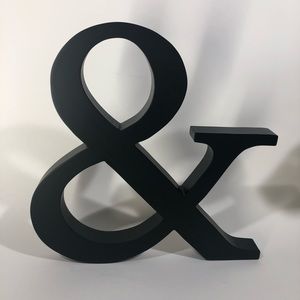 Black MDF Hanging Ampersand Sign